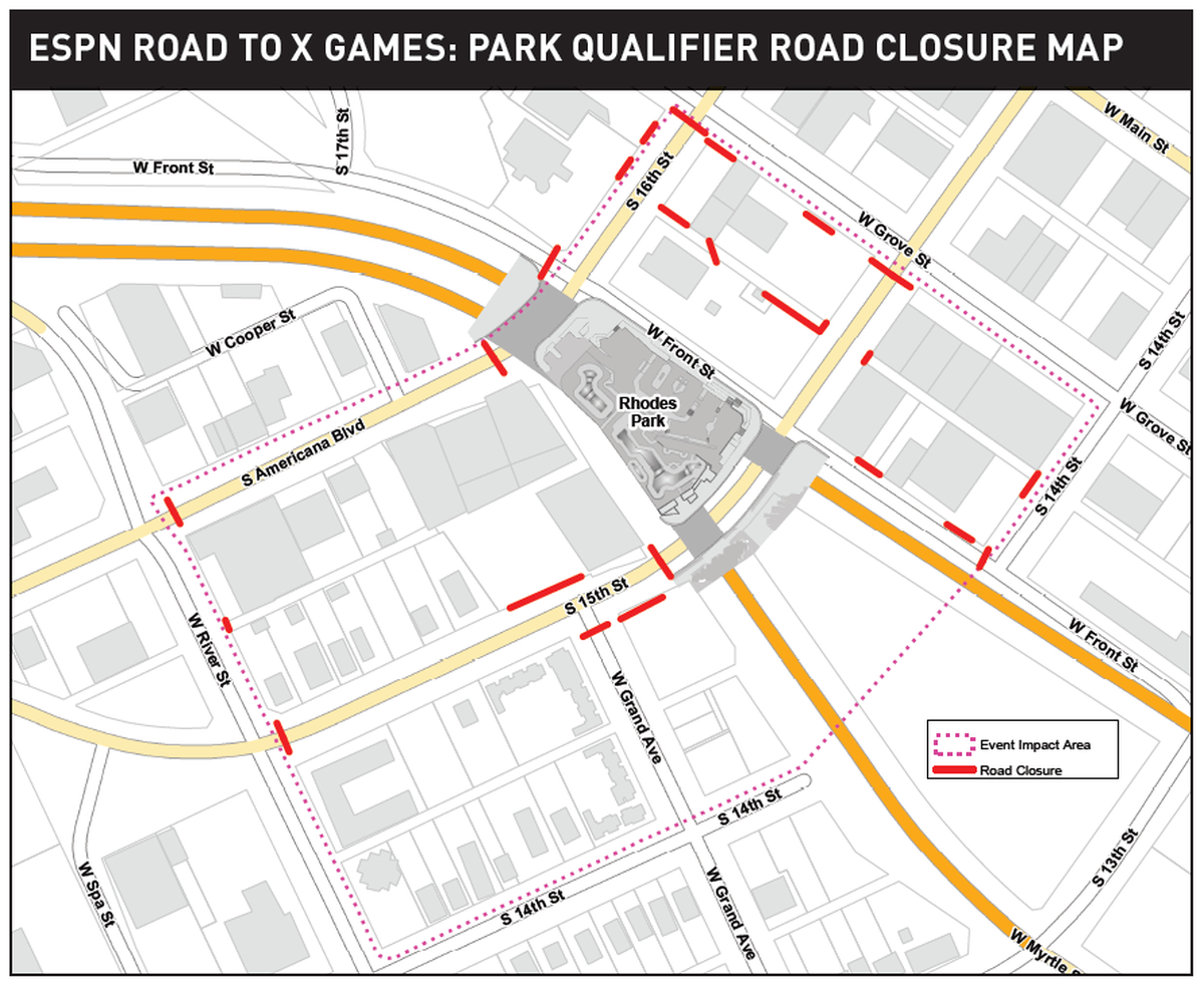 Several roads will be closed from Tuesday, June 25, through Sunday, June 30, to accommodate traffic for the Boise X Games qualifier.