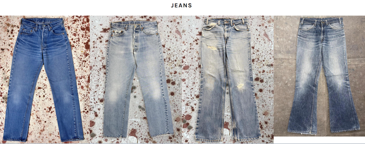 Boise’s Junkyard Jeans offers different products online and in-store. Denim offered online include photos and measurements.