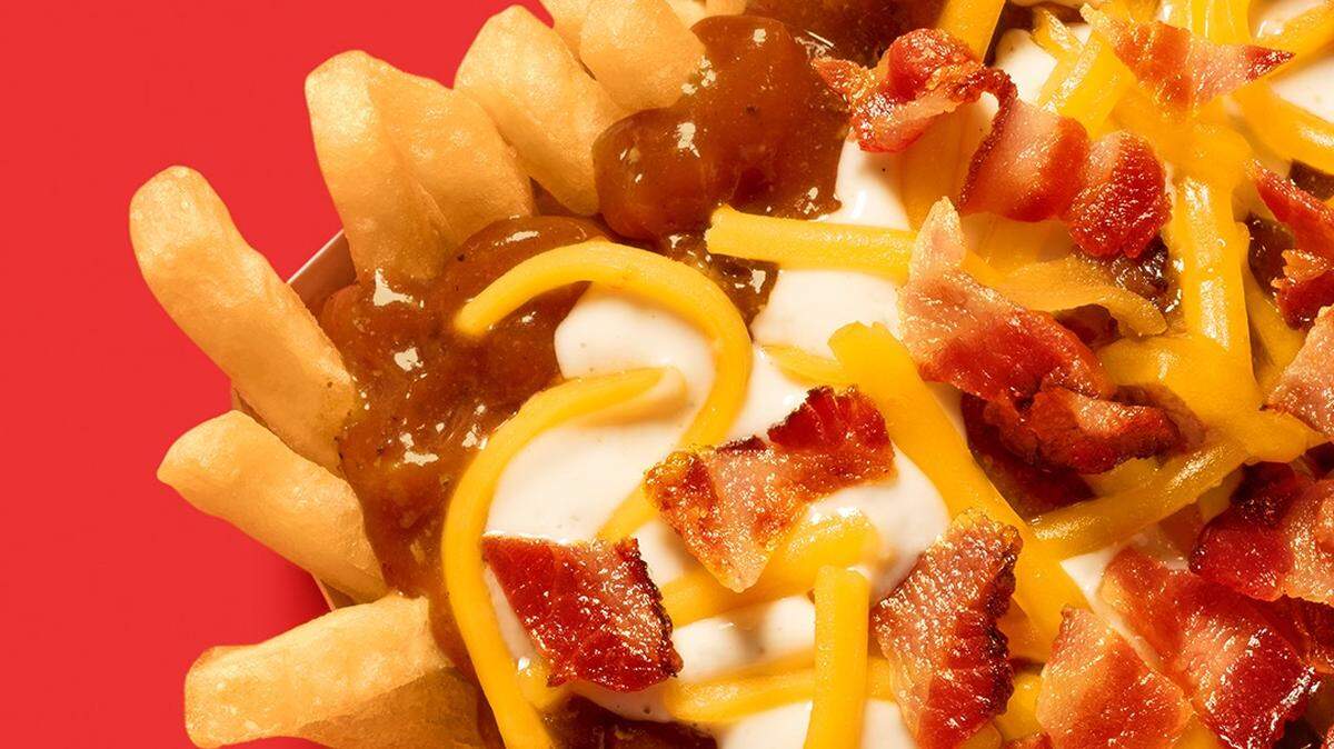 Bacon Ranch Chili Cheese Fries are a popular calorie bomb at Wienerschnitzel.