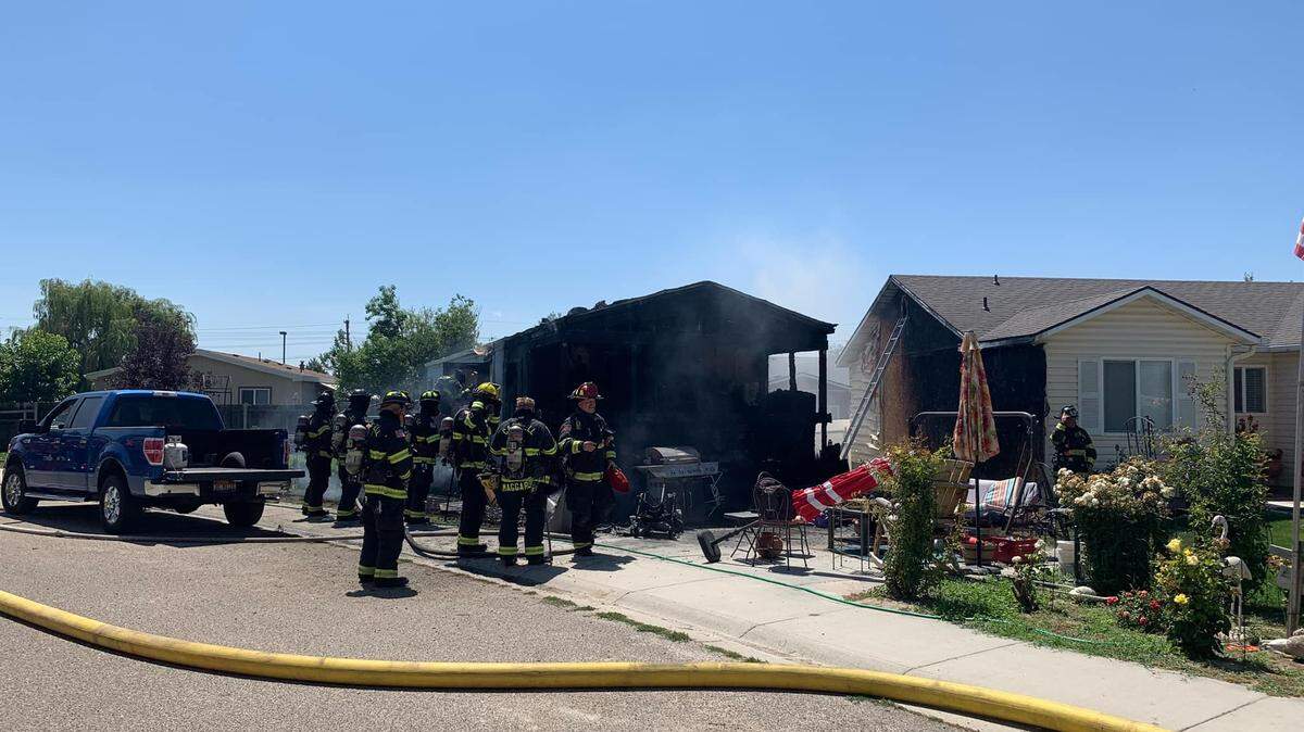 Caldwell firefighters responded to a fire involving multiple homes on Friday afternoon.