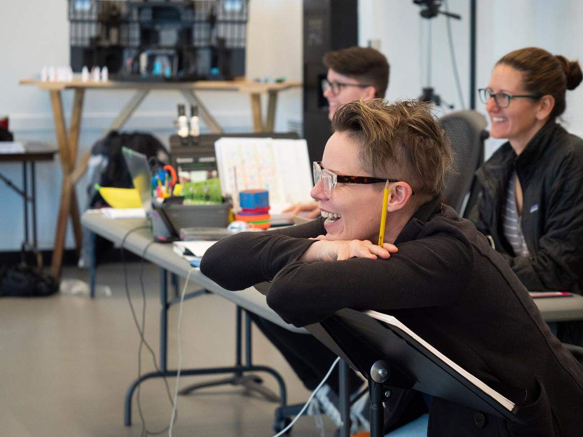 Director Sara Bruner in rehearsal for “Alice in Wonderland” at Oregon Shakespeare Festival in Ashland earlier this spring.