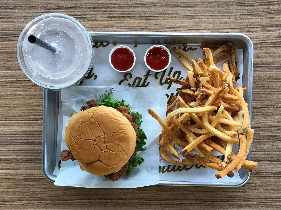 Fries are hand-cut at Super Chix.