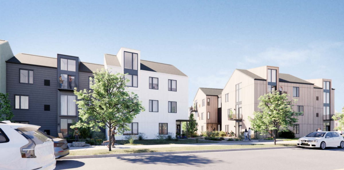 Roundhouse’s Victory apartments at 1251 W. Victory Road includes 15 residential buildings and a clubhouse.