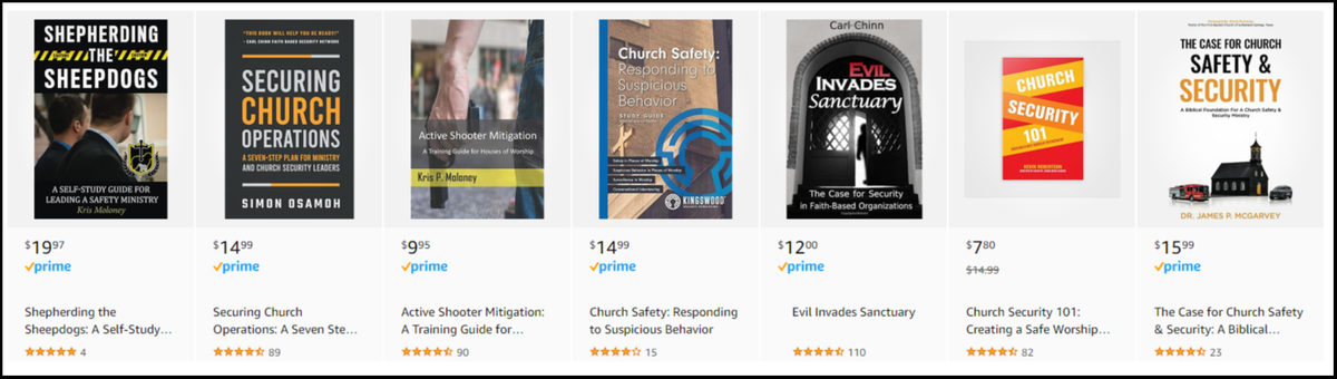 Kris Moloney’s book on church security, “Shepherding the Sheepdogs,” is one of many books available on the topic. Amazon lists the books under Christian Books & Bibles.