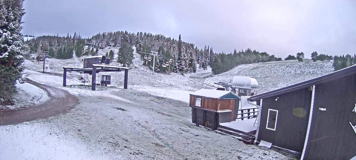 Pomerelle Mountain Resort in Cassia County was hit by snow in June.