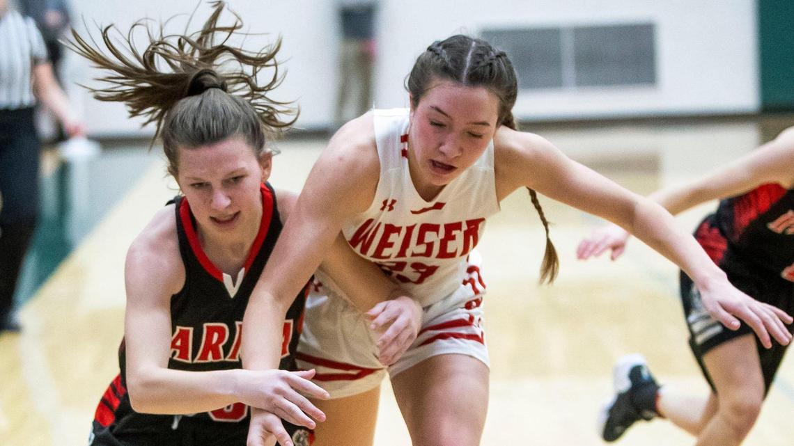 Weiser senior Mattie Shirts, right, was named the 3A SRV Player of the Year by the league’s coaches.