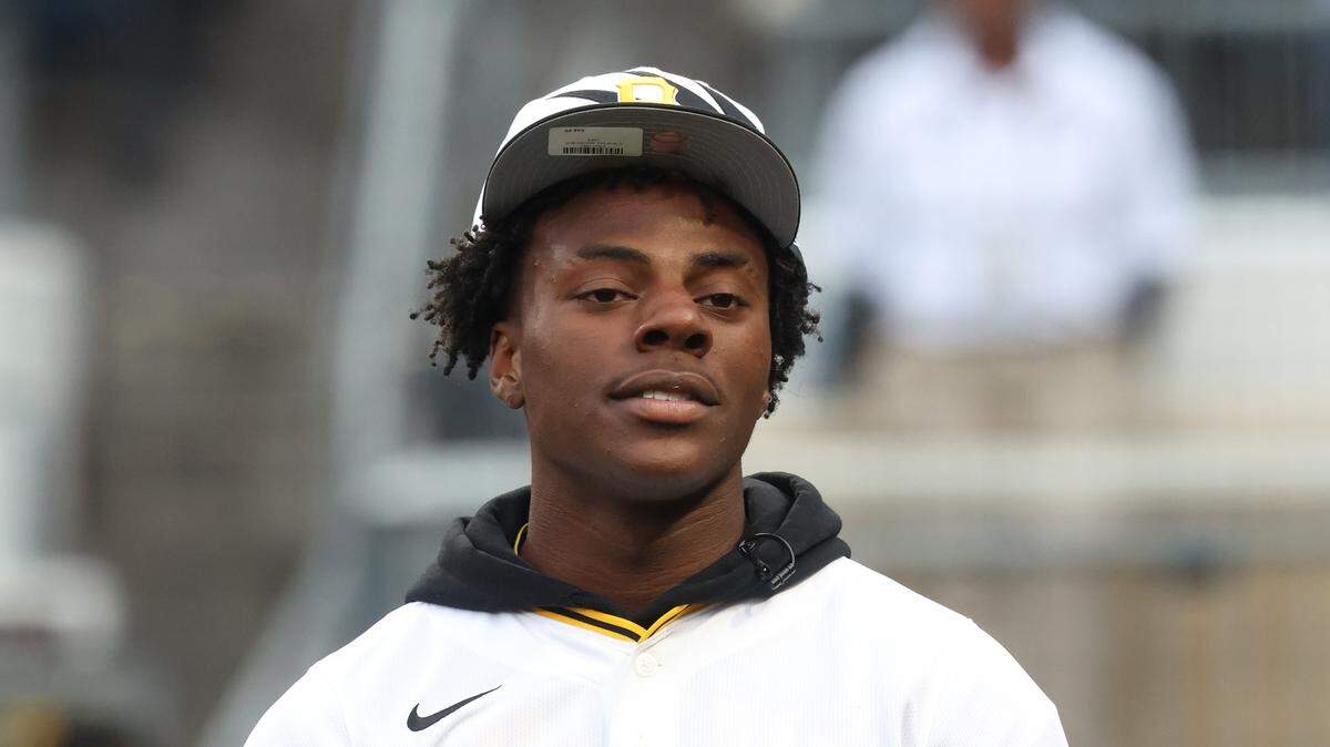 Sep 6, 2025; Pittsburgh, Pennsylvania, USA;  Social media influencer iShowSpeed in attendance before the Pittsburgh Pirates host the Milwaukee Brewers at PNC Park. Mandatory Credit: Charles LeClaire-Imagn Images