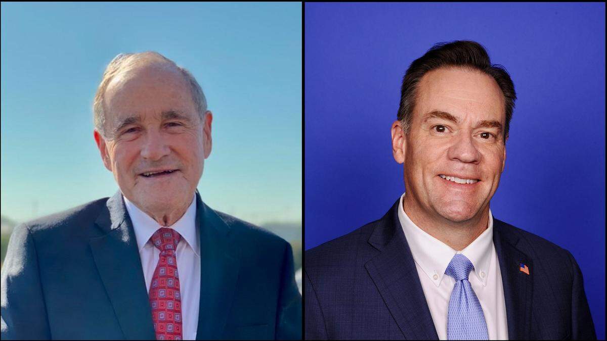 U.S. Sen. Jim Risch, left, and Rep. Russ Fulcher, each Republican members of Congress from Idaho. Both are running for reelection in November.