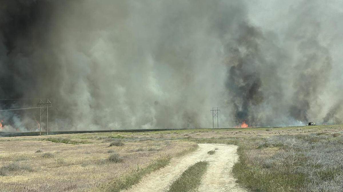 The wildfire was located south of Kuna and Melba.
