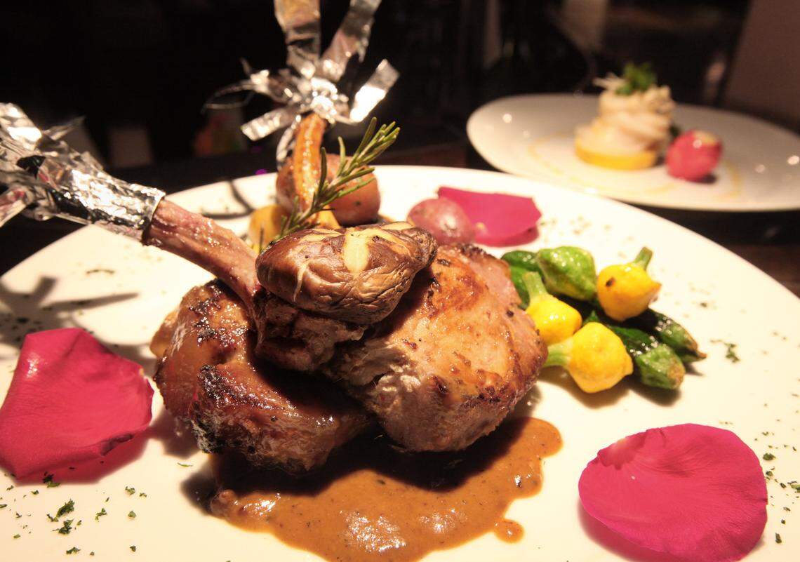 Chef Shigeki Matsuzawa served much more than sushi rolls over the years, including kurabota pork chops with pear sauce, fingerling potatoes, baby squash, roasted figs and shitaki mushrooms.