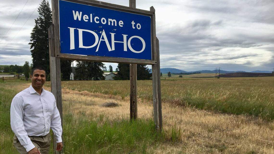 FCC Chairman Ajit Pai in Idaho last week.