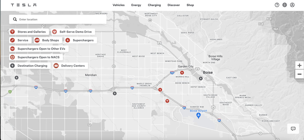 Tesla already has a dealership at 2592 Beverly St. in Boise and two supercharger stations in the area. Superchargers allow Tesla car owners to recharge their vehicles. The new dealership in Meridian will have a Supercharger station. Destination Charging stations are often located at restaurants, hotels, or shopping centers. They are free for all Tesla drivers who are customers of the destinations where stations are located.