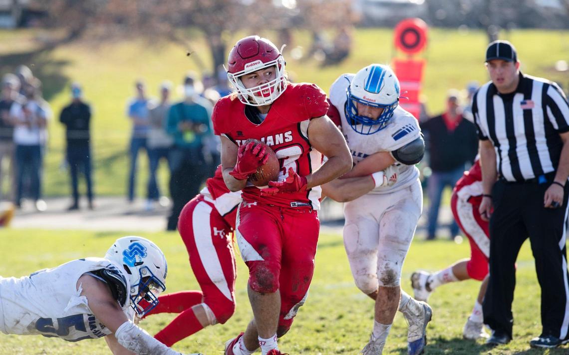 Homedale running back Hayden Kincheloe ran for 86 yards on 18 carries against Sugar-Salem in the 3A state semifinals Saturday.