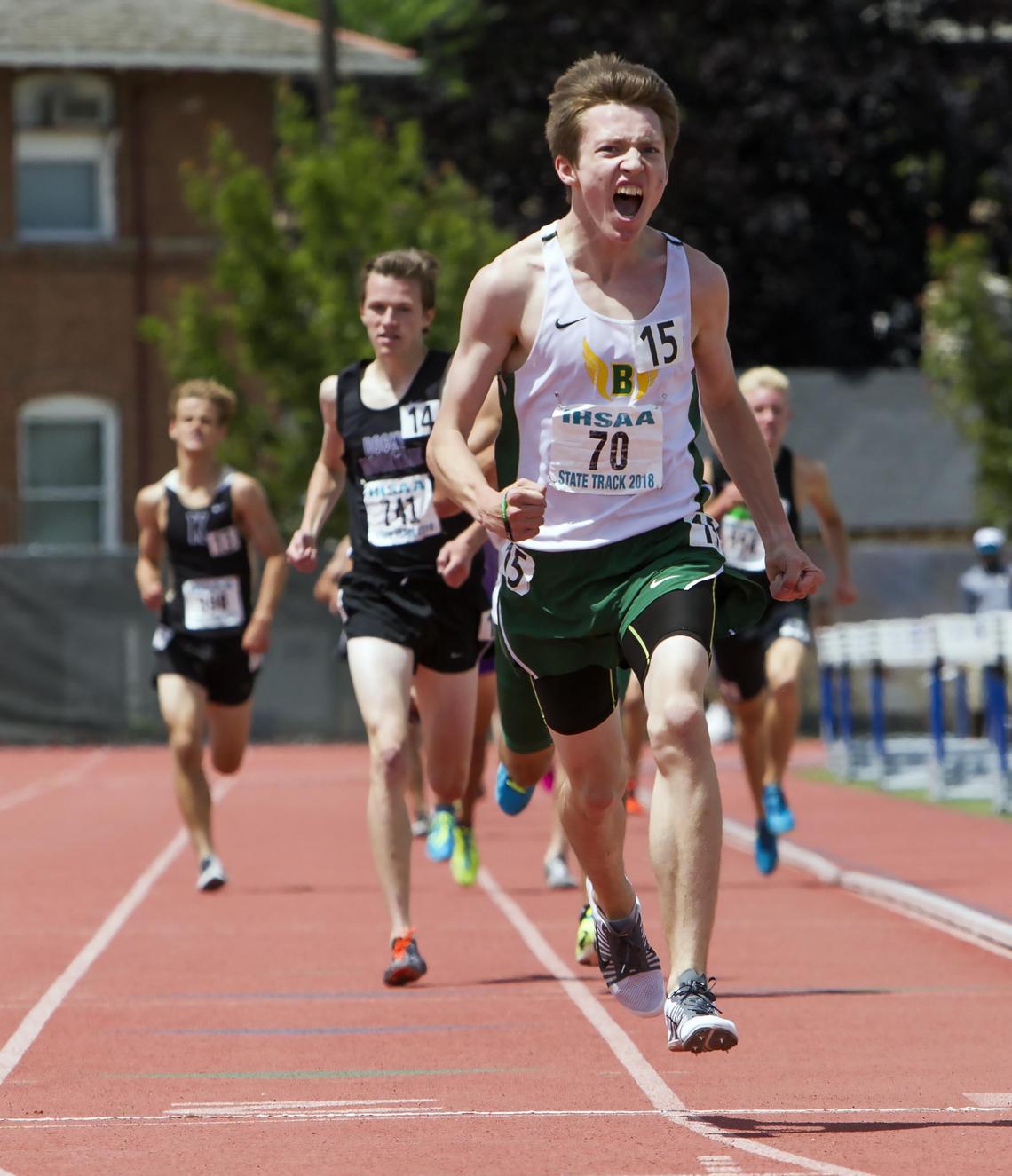Borah freshman Nathan Green wins the 5A boys 1,600 on Saturday at Dona Larsen Park.