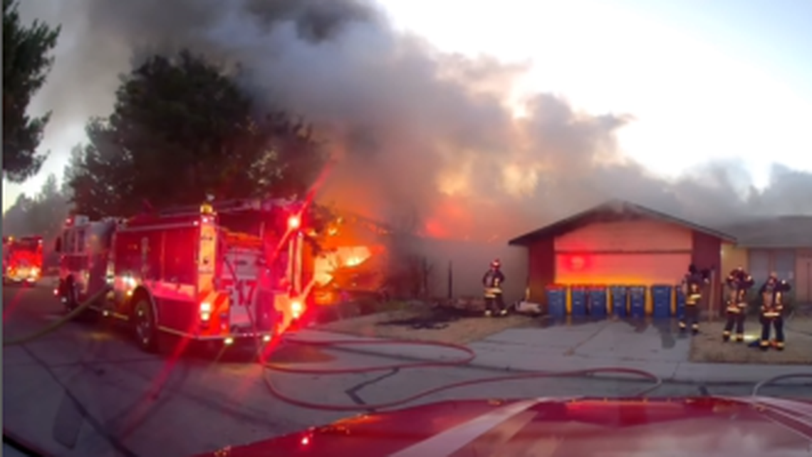 Boise Fire Department crews respond to a blaze on S. Cochees Way that burned two houses early Friday morning. The cause was improperly disposed fireworks, the department said.