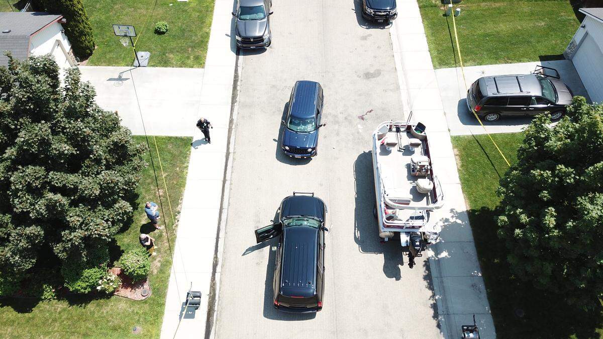 An image of the crime scene after Dawn Simpson was shot and killed by three Nampa police officers in 2021.