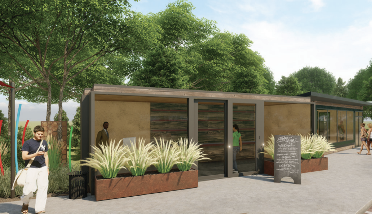 Developer Hannah Ball imagines that her proposed “parklet” would be the “mud room” for the area. It would include bathrooms and showers for the nearby surf area.