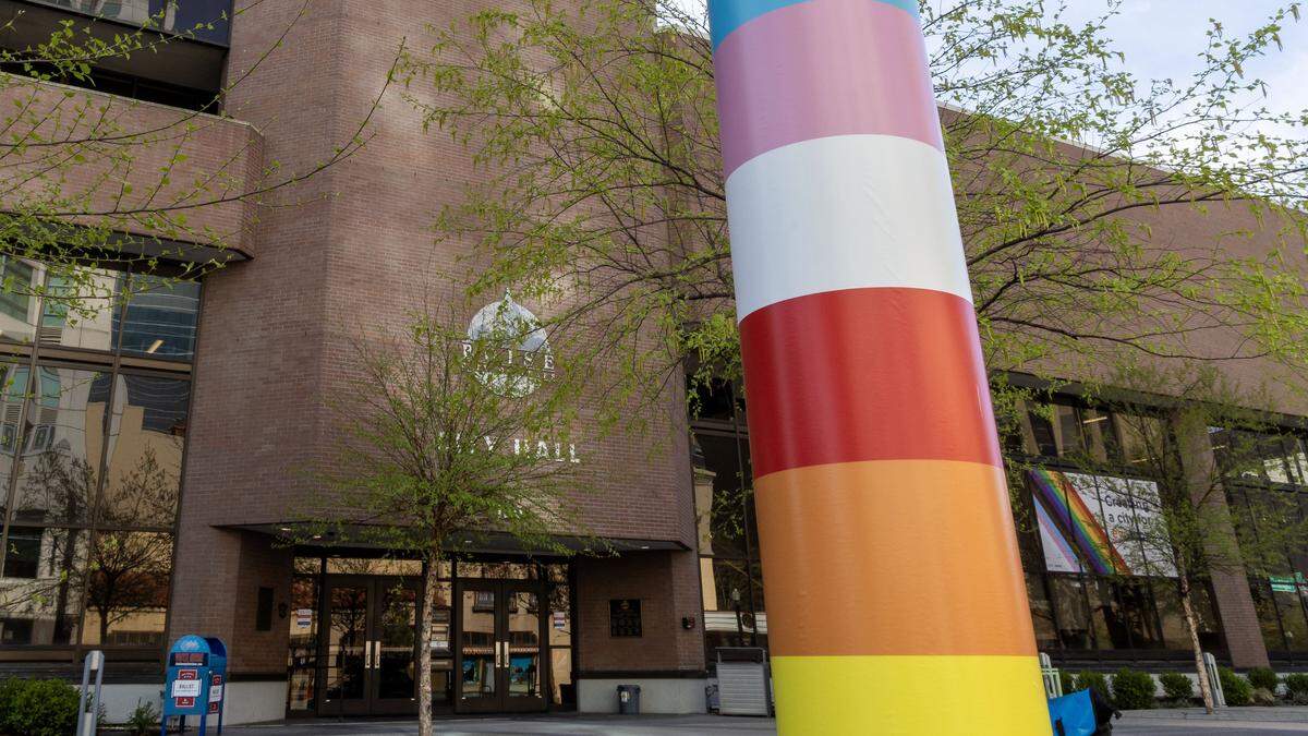 Boise City has wrapped three flagpoles in rainbow colors in front of City Hall. The new chapter in an ongoing saga between Boise and the Idaho State Legislature was unveiled, Tuesday, April 7, 2026.