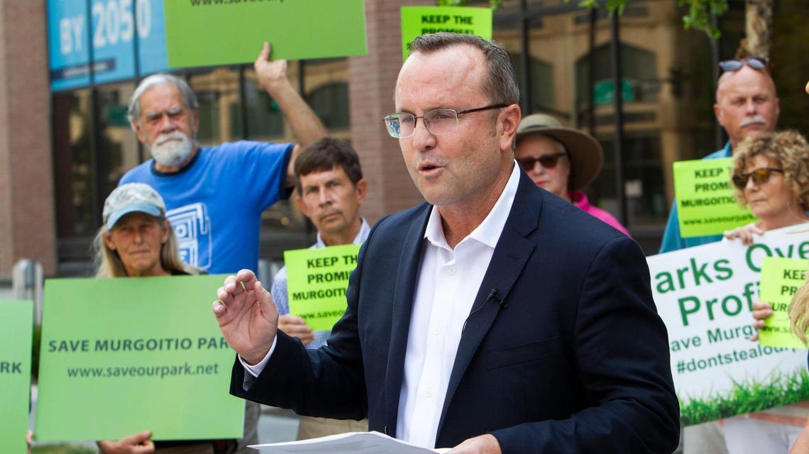 A group calling themselves the Friends of Murgoitio Park say Boise City Hall is stonewalling their questioning of a decision to convert a 24-year promised regional park into housing. They rallied in front of City Hall on Monday, July 26.