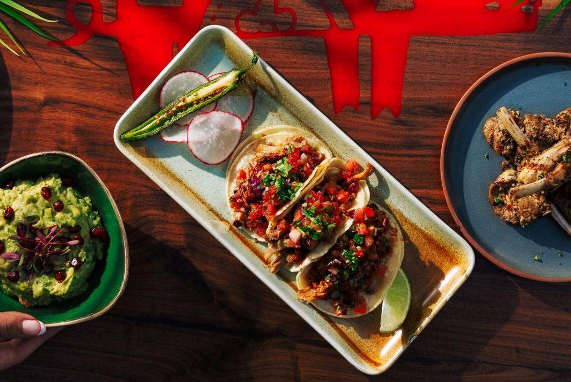 Pig Latin’s menu offers a variety of options including street tacos and more.