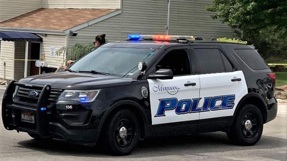 Meridian police at a crime scene in 2022.