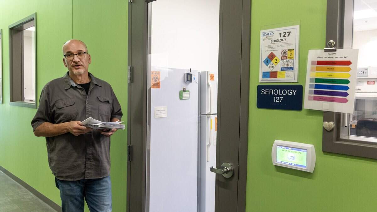 Dan Salmi, Laboratory Bureau Chief at the Idaho Department of Agriculture, speaks about the various labs housed at the Idaho Animal Health Laboratory in Boise, Tuesday, July 29, 2025.
