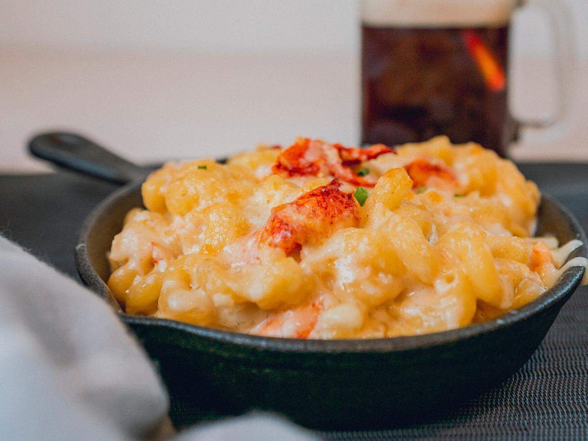 Lobster macaroni and cheese ($22) is made with cavatappi, honey-rubbed cheddar, gruyere and 2.5 ounces of lobster.