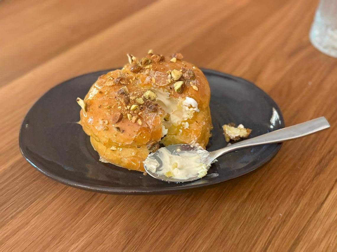 Profiterole, a French cream puff, is sure to be a popular dessert option.