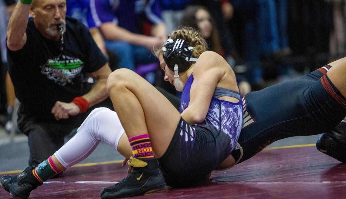 Rocky Mountain’s Mia Furman won the 116-pound girls division at the Rollie Lane Invite but couldn’t make it out of her own district to qualify for the 5A state tournament.