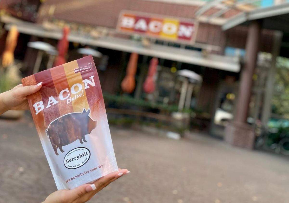 The ready-to-eat Bacon Bag is sold at the restaurant in downtown Boise, or at Bacon’s online store.
