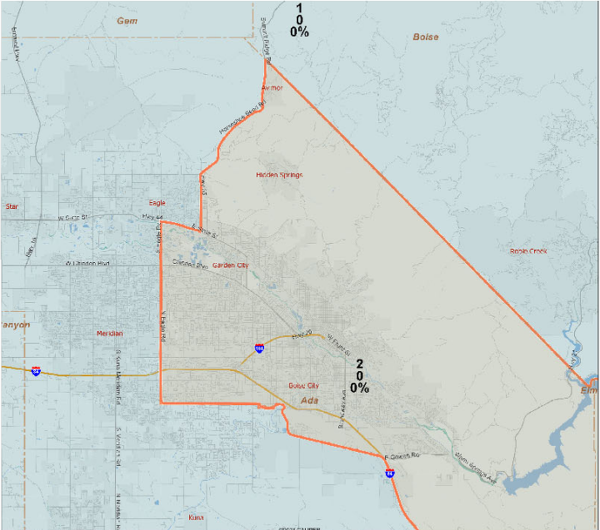 To achieve equality in the two congressional districts’ populations, “Ada County, the state’s most populous county, must be split,” the Idaho Commission for Reapportionment wrote in its final report in 2021. “This conforms to how the state has divided its congressional districts since 1971, and the commission also finds that maintaining the traditional division of Ada County would be less disruptive and confusing to voters than the creation of entirely new districts.”
