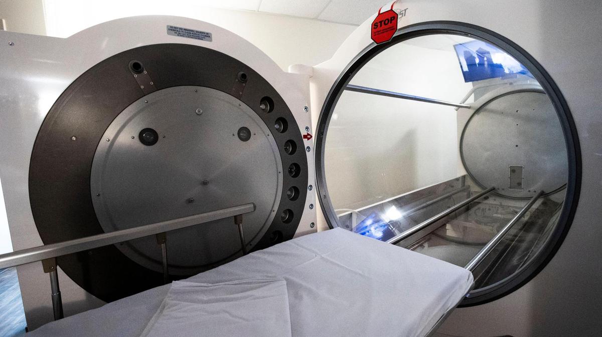 Because of the increased risk inherent to pressurizing pure oxygen inside hyperbaric chambers, great care is taken to elimnate materials that may spark, cause friction, or oxidize rapidly during a session.