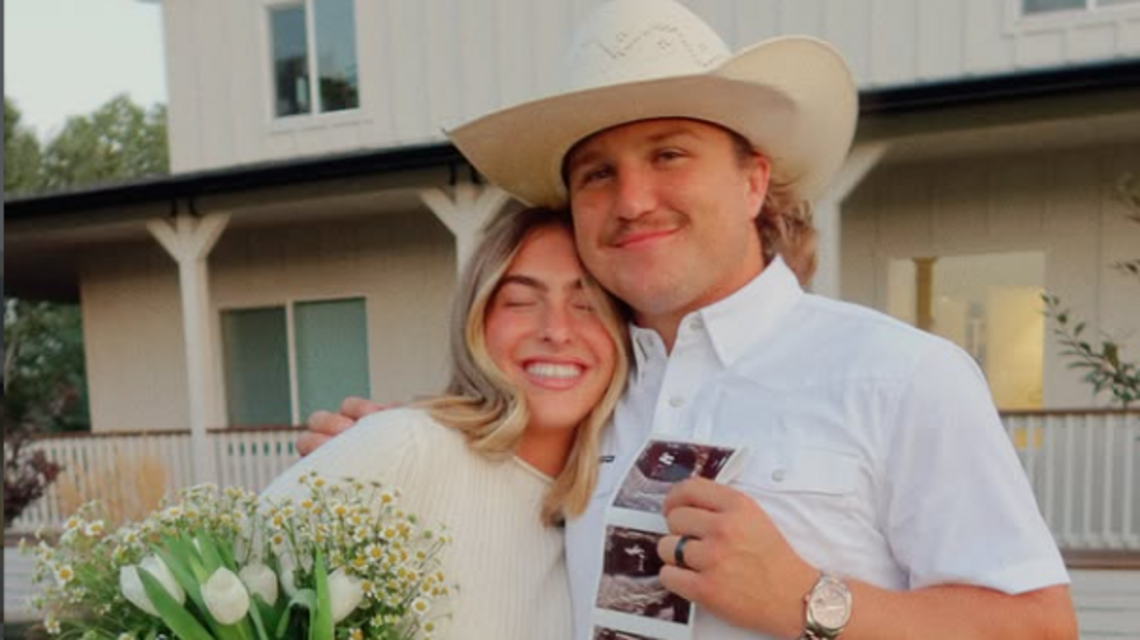 Boise State QB Maddux Madsen announces a baby Bronco is on the way