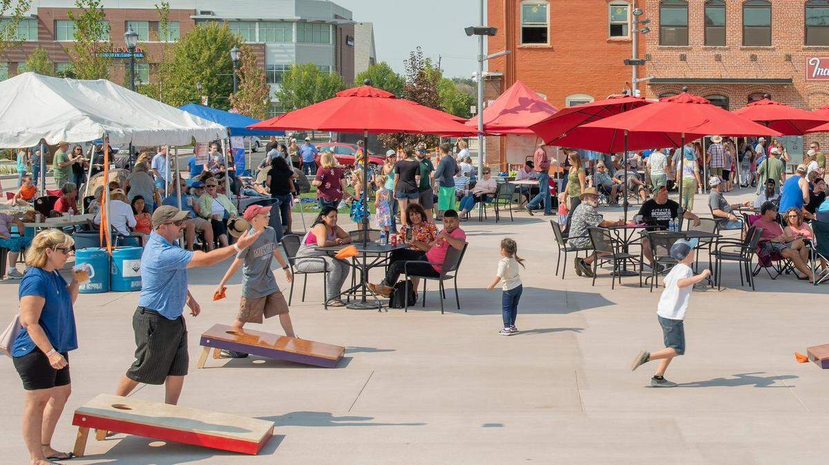 Events are regularly held at Indian Creek Plaza in Caldwell. And the parking surrounding the area downtown is once again free.