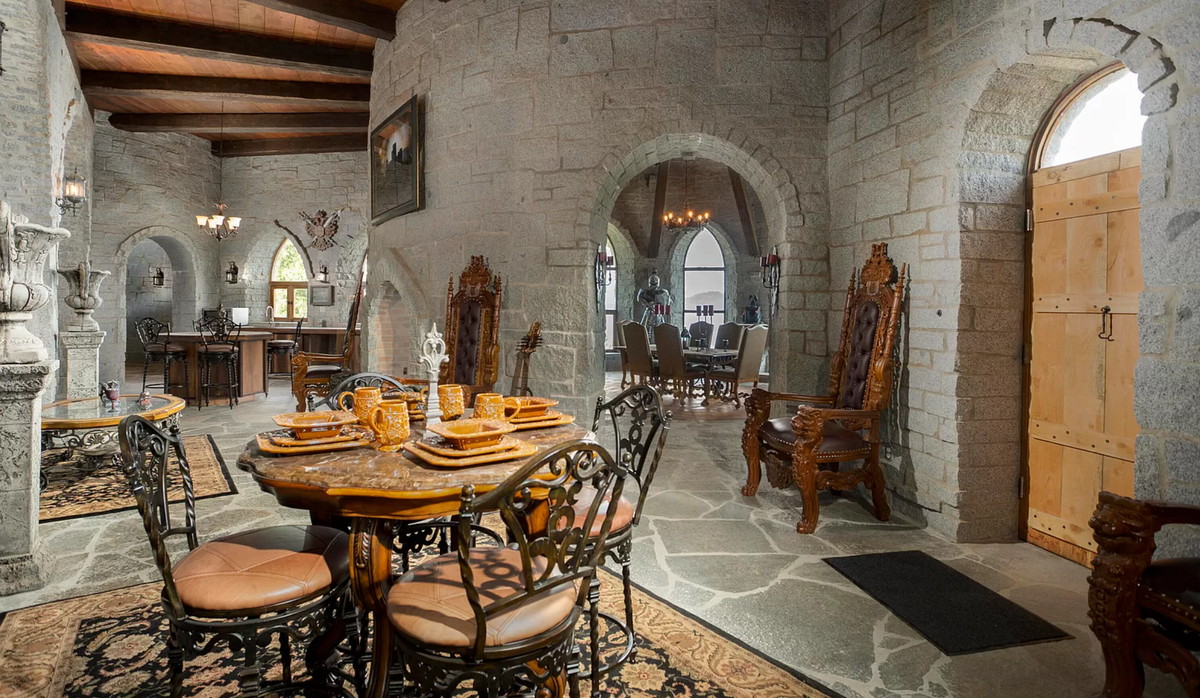 The inside of Castle Von Frandsen is exactly what you’d expect - grand chairs and tables and stone statues lining the granite walls.