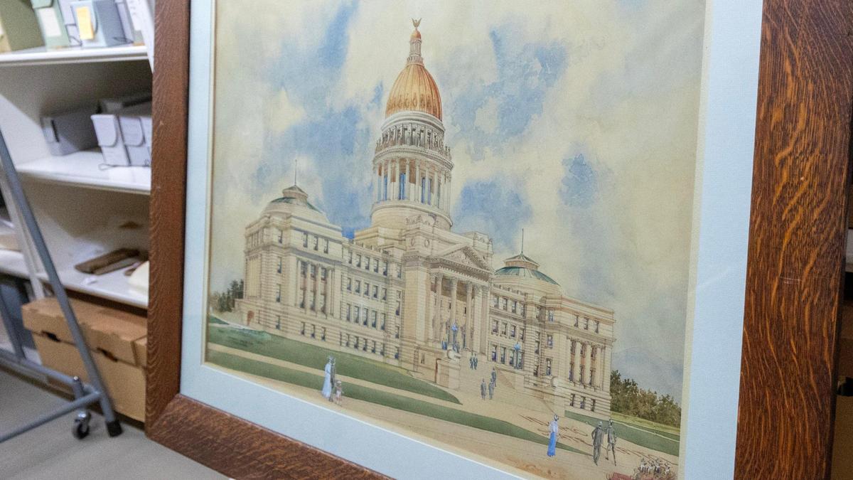 An artwork of the Capitol is housed at Idaho State Archives in Boise.