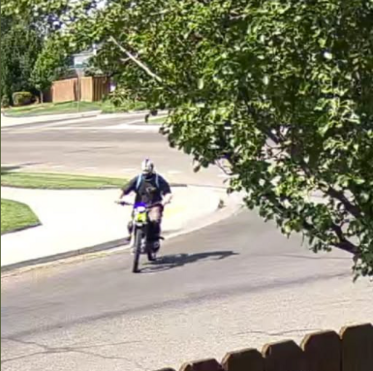 The Ada County Sheriff’s Office shared a screen grab of security camera footage showing a man accused of slapping or grabbing women’s buttocks while riding a dirt bike in south Boise.