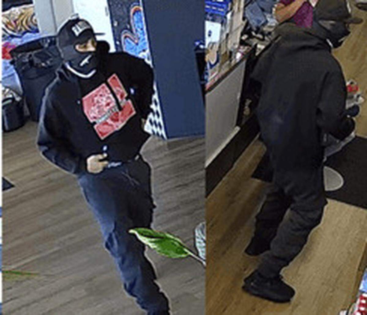 The suspect wore a mask during the atempted robbery.