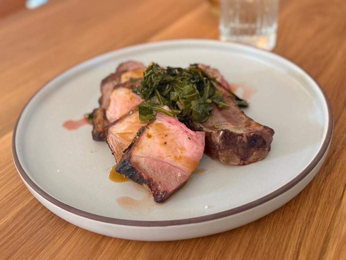 Pork Chop with an apricot glaze was one of the recent “Charcoal Fired” options on the rotating menu.