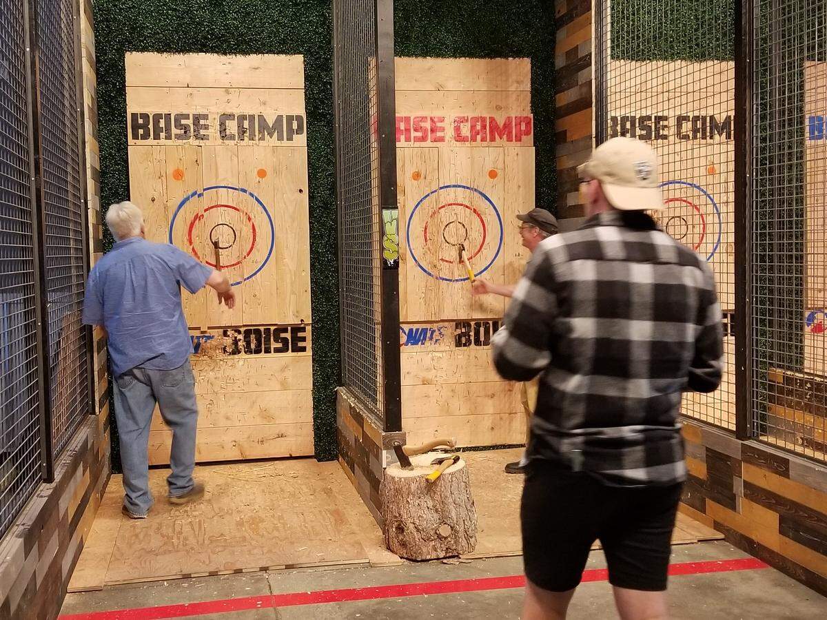 Maybe not the obvious gift for your parents, but Statesman gifter Terri Dillion says they’ll love Base Camp Pong + Axe.