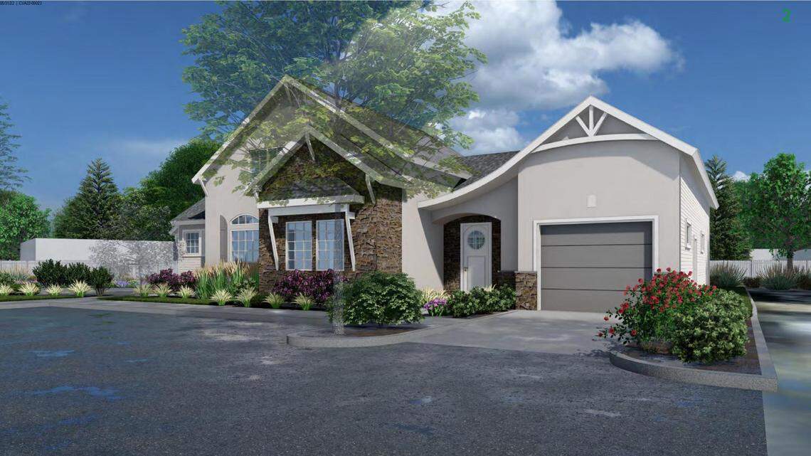 A developer is planning to build 12 multifamily units in Northwest Boise. The development would be on six lots, with six single-family homes next to accessory dwelling units. This rendering shows a potential future view of one of the houses in the development at 10009 W. McMillan Road.