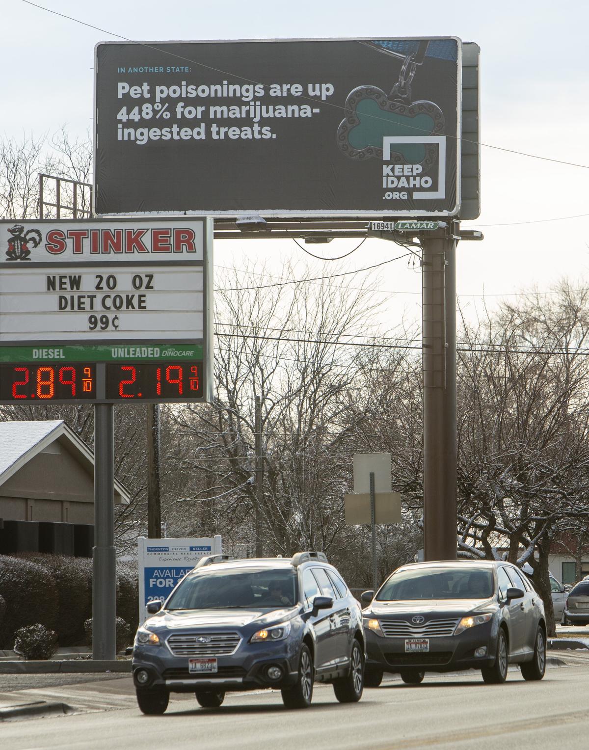 An anti-marijuana billboard on Orchard Street.