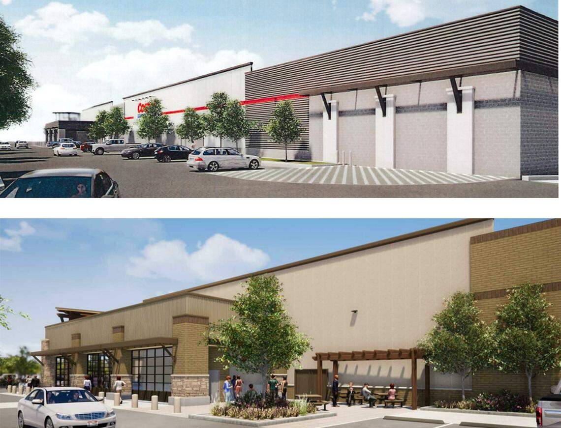 Another before-and-after view of the proposed design.