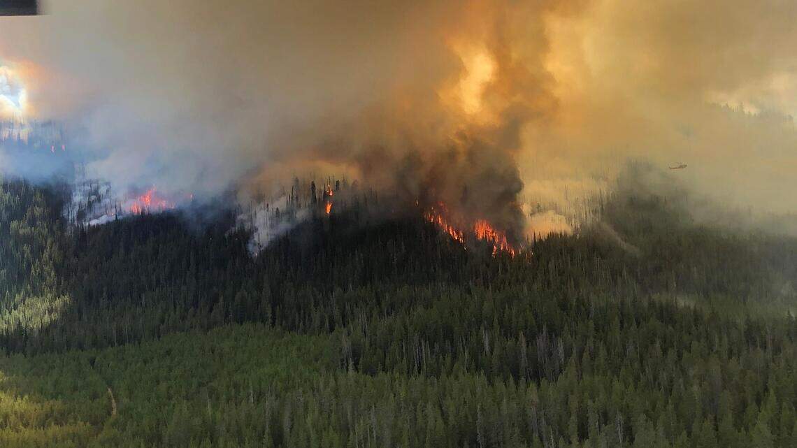Wildfire north of McCall threatens structures, forces campground closure