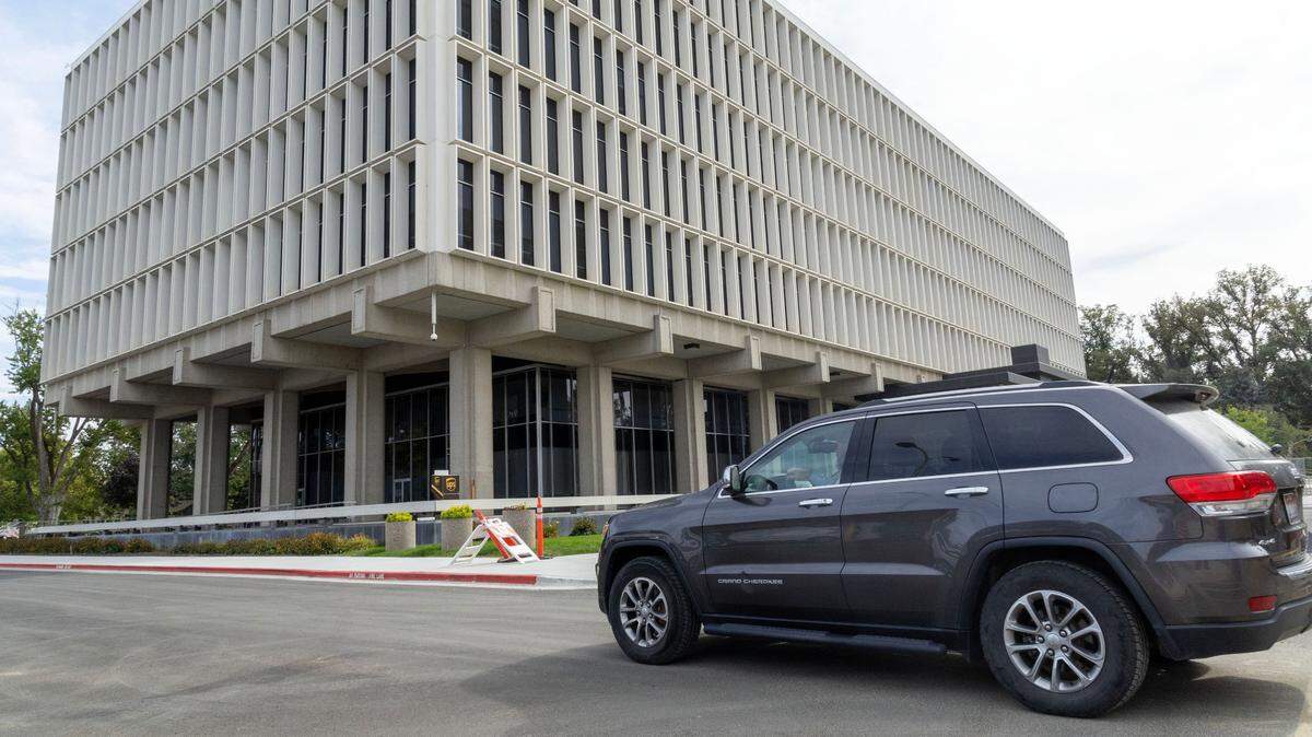 Matthew Allison, 37, Boise, arrives Tuesday at the James A. McClure Federal Building in Boise in an unmarked vehicle to appear in federal court on multinational terrorism charges. Allison was arrested Friday in Boise and is alleged to be part of the “Terrorgram Collective” soliciting terrorist attacks motivated by white supremacy.