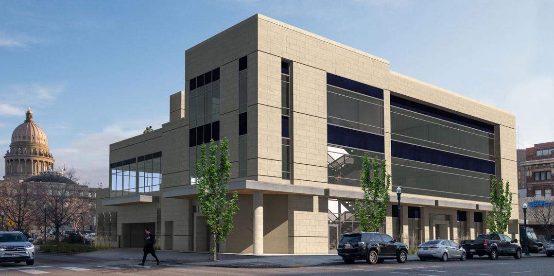 Rendering of the proposed new building for the Idaho Wheat Commission at 821 W. State St. The existing building was built in 1945 and remodeled several times.