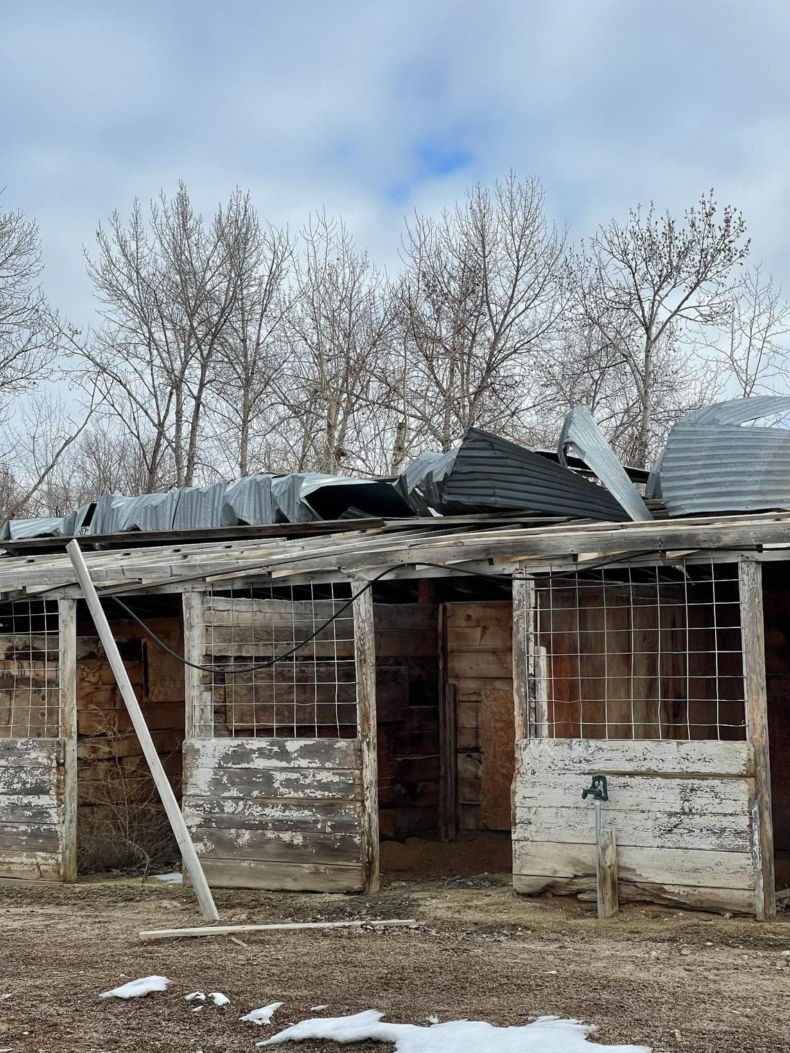 Former stables for a horse track near Garden City, where Ada County plans to build a park and recreation area. As a result of the project, the stables will be torn down.