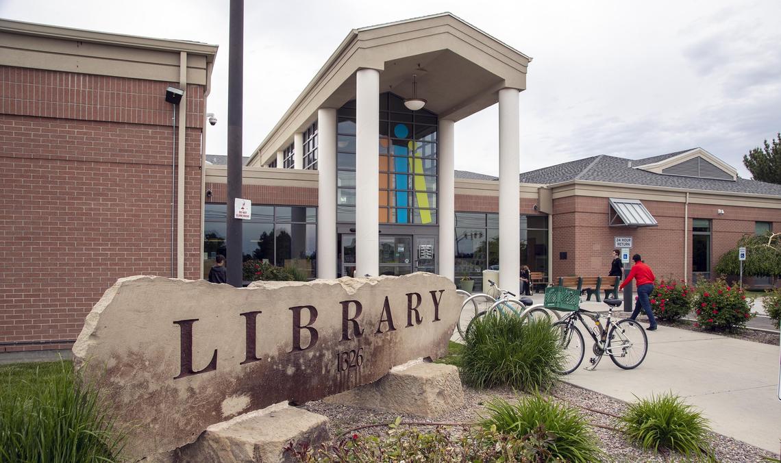 Renovation of the main library on Cherry Lane would include the 27,600-square-foot main building and its 1,840-square-foot annex. The parking lot would be redesigned.