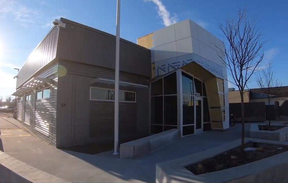 An exterior view of the new downtown Boise Police Department station.