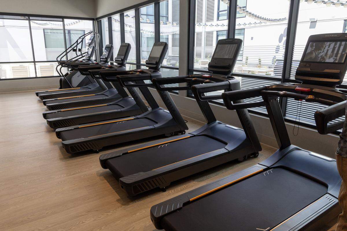 A well-stocked workout room offering cardio machines and weights awaits guests at the AC/Element Hotel, a dual property, opens in downtown Boise this week. Monday, May 11, 2026.